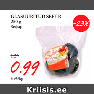 Allahindlus - GLASUURITUD SEFIIR 250 g