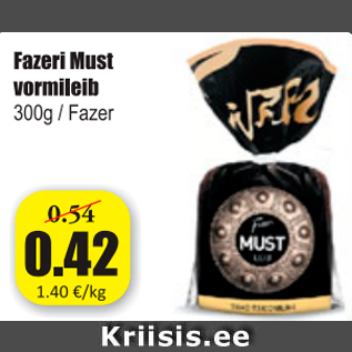 Allahindlus - Fazer Must vormileib 300 g / Fazer