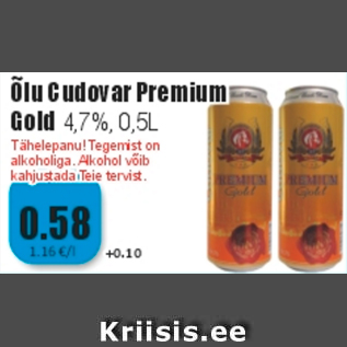 Allahindlus - Õlu Cudovar Premium Gold