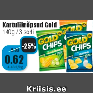 Allahindlus - Kartulikrõpsud Gold