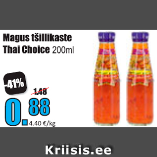 Allahindlus - Magus tšillikaste Thai Choice 200ml