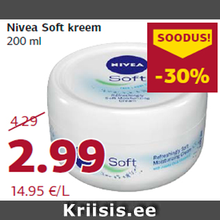 Allahindlus - Nivea Soft kreem 200 ml