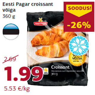 Allahindlus - Eesti Pagar croissant võiga 360 g