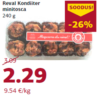 Allahindlus - Reval Kondiiter minitosca 240 g