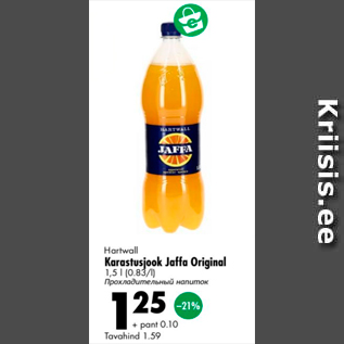 Allahindlus - Hartwoll Karastusjook Jaffa Original, 1,5 l