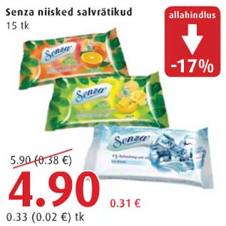 Allahindlus - Senza niisked salvrätikud