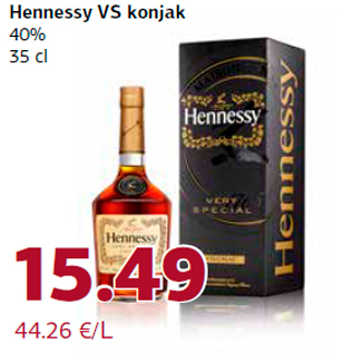 Allahindlus - Hennessy VS konjak 40% 35 cl