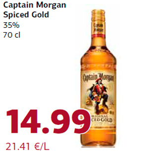 Allahindlus - Captain Morgan Spiced Gold 35% 70 cl