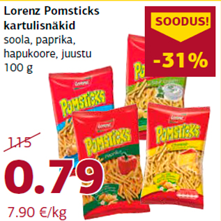 Allahindlus - Lorenz Pomsticks kartulisnäkid