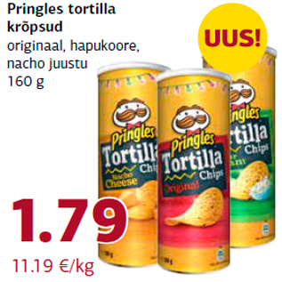 Allahindlus - Pringles tortilla krõpsud