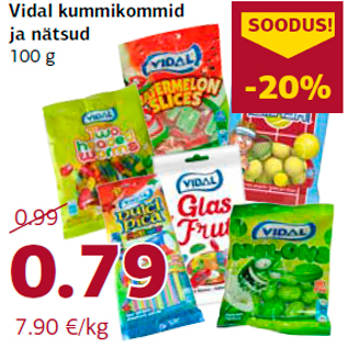 Allahindlus - Vidal kummikommid ja nätsud 100 g