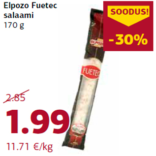 Allahindlus - Elpozo Fuetec salaami 170 g