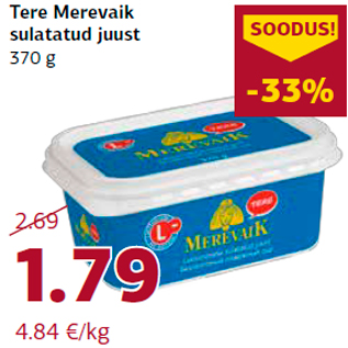 Allahindlus - Tere Merevaik sulatatud juust 370 g