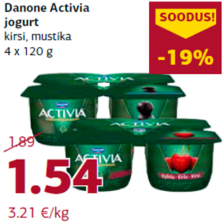 Allahindlus - Danone Activia jogurt