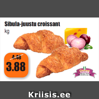 Allahindlus - Sibula-juustu croissant kg