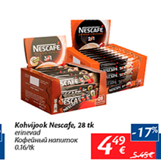 Allahindlus - Kohvijook nescafe, 28 tk