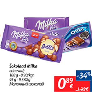 Allahindlus - Šokolaad Milka