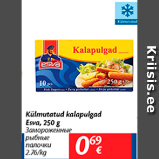 Allahindlus - Külmutatud kalapulgad esva, 250 g