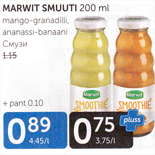 Allahindlus - MARWIT SMUUTI 200 ML