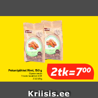 Allahindlus - Pekanipähkel Rimi, 150 g