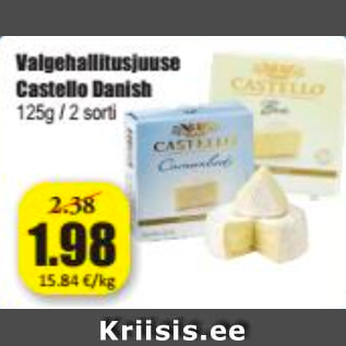 Allahindlus - Valgehallitusjuuse Castella Danish