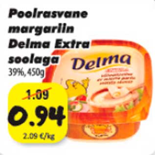 Allahindlus - Poolrasvane margariin Delma Extra soolaga