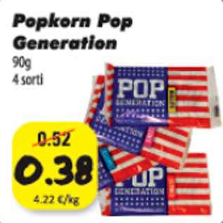 Allahindlus - Popkorn Pop Generation 90 g 4 sorti