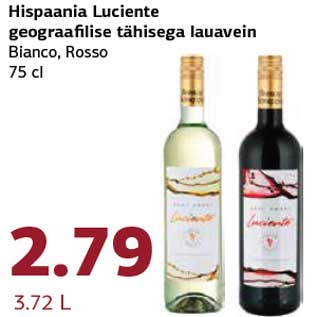 Allahindlus - Hispaania Luciente geograafilise tähisega lauavein Bianco, Rosso 75 cl