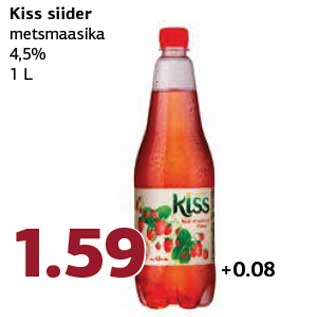 Allahindlus - Kiss siider metsmaasika 4,5% 1 L