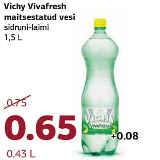 Allahindlus - Vichy Vivafresh maitsestatud vesi sidruni-laimi 1,5 L