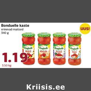 Allahindlus - Bonduelle kaste erinevad maitsed 340 g