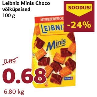 Allahindlus - Leibniz Minis Choco võiküpsised 100 g