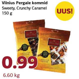 Allahindlus - Vilnius Pergale kommid Sweety, Crunchy Caramel 150 g