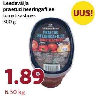 Allahindlus - Leedevälja praetud heeringafilee tomatikastmes 300 g