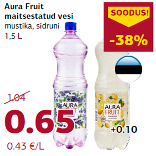 Allahindlus - Aura Fruit maitsestatud vesi