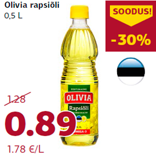 Allahindlus - Olivia rapsiõli 0,5 L