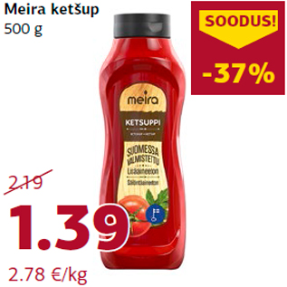 Allahindlus - Meira ketšup 500 g