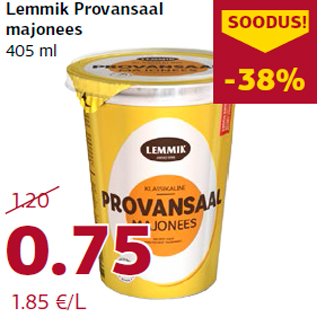 Allahindlus - Lemmik Provansaal majonees 405 ml