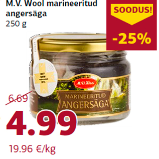 Allahindlus - M.V. Wool marineeritud angersäga