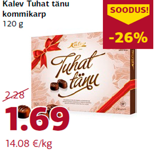 Allahindlus - Kalev Tuhat tänu kommikarp 120 g