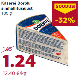 Allahindlus - Käserei Dorblu sinihallitusjuust 100 g