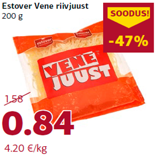 Allahindlus - Estover Vene riivjuust 200 g