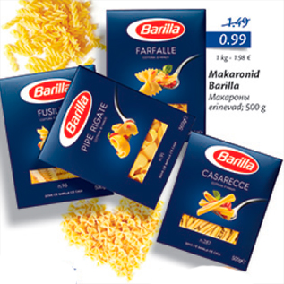 Allahindlus - Makaronid Barilla