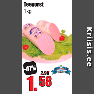 Allahindlus - Teevorst 1 kg