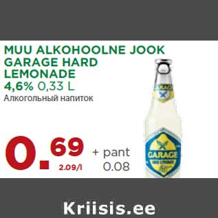 Allahindlus - MUU ALKOHOOLNE JOOK GARAGE HARD LEMONADE