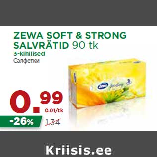 Allahindlus - ZEWA SOFT & STRONG SALVRÄTID