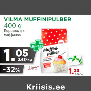 Allahindlus - VILMA MUFFINIPULBER 400 g