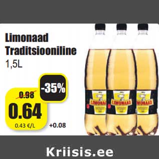 Allahindlus - Limonaad Traditsiooniline 1,5L