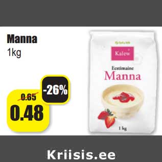 Allahindlus - Manna 1kg