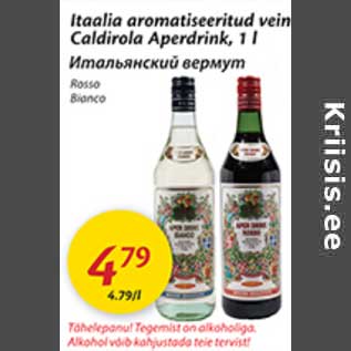 Allahindlus - Itaalia aromatiseeritud vein Caldirola Aperdrink, 1 l